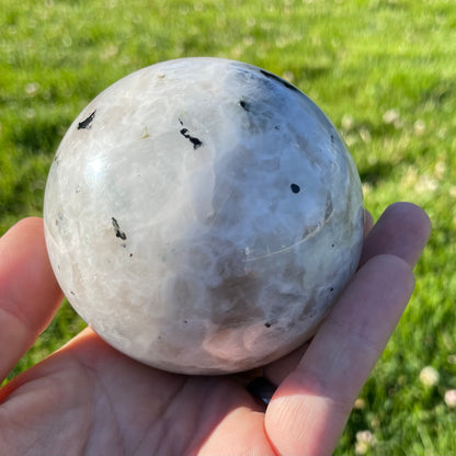 big juicy rainbow moonstone sphere