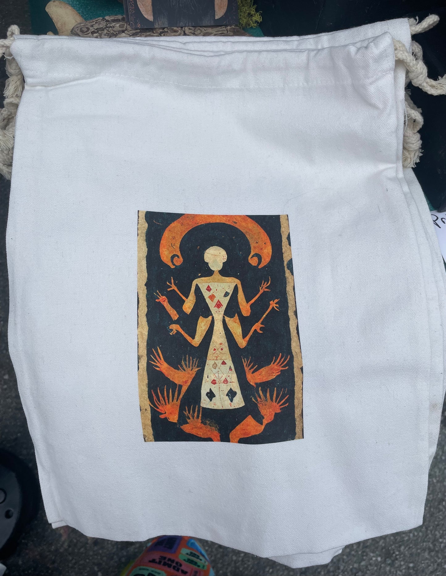 "Temperance (variation)" - Canvas Bag Wearable Art Print