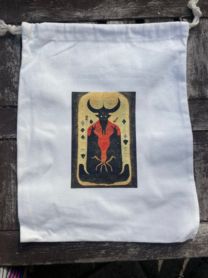 "The Devil (variation)" - Canvas Bag Wearable Art Print