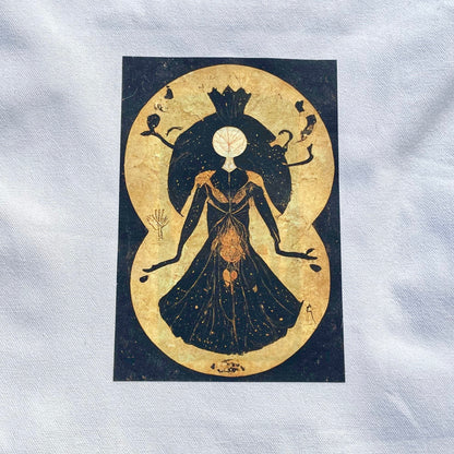 "Queen of Discs" - Canvas Bag Wearable Art Print