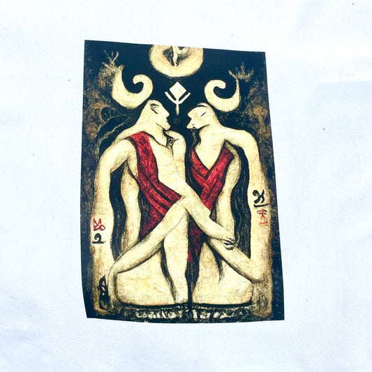 "The Lovers (variation 2)" - Canvas Bag Wearable Art Print