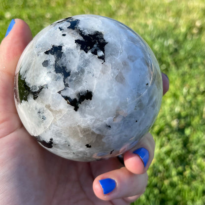 big juicy rainbow moonstone sphere